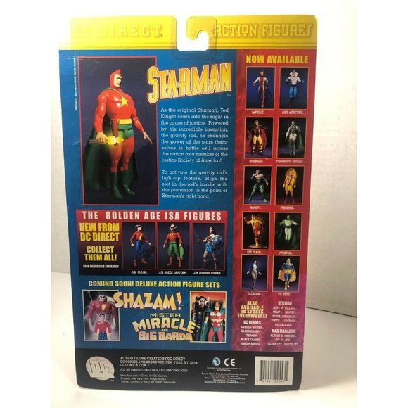 Golden Age Starman DC Direct Justice Society Of America Figure New 2000 JSA - Picture 3 of 4
